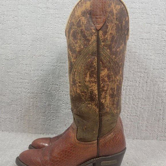 Laredo Women's Size US 5B Brown Leather Western Cowboy Boots Made in USA - Picture 8 of 8